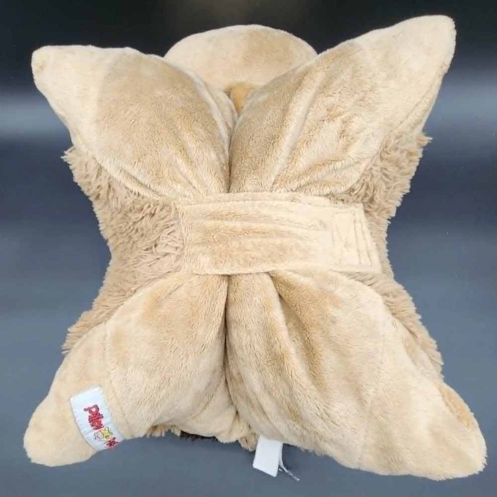 Pillow Pets Tan Brown Puppy Dog Plush Folding Pillow Stuffed Animal Kids Toy 15